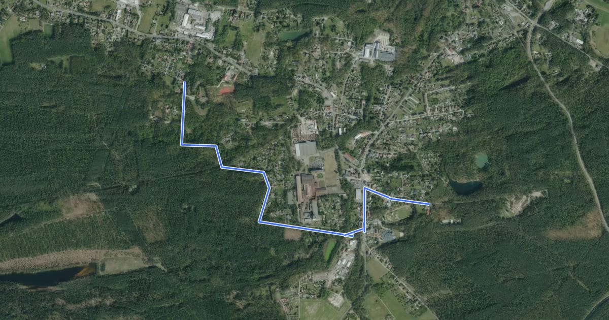 Маршрут Töpferweg на спутниковом снимке