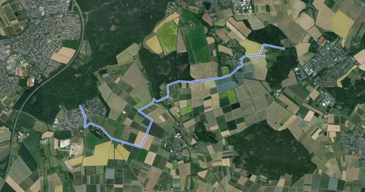 Маршрут Töpferweg на спутниковом снимке