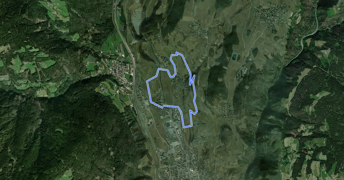 Маршрут Törggeleweg на спутниковом снимке