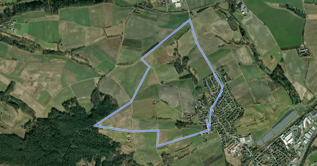 Маршрут Tüschnitzer Lindenweg на спутниковом снимке