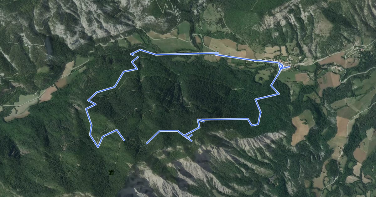Маршрут Tête de la Plane (1 446 m) на спутниковом снимке