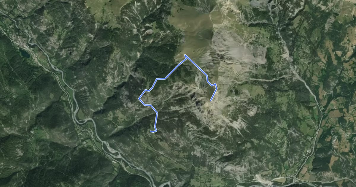 Маршрут Tête de Louis XVI (2 408 m) на спутниковом снимке