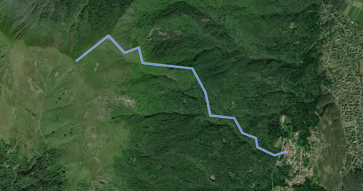 Маршрут T06 - Arzo - Monte Cerano на спутниковом снимке