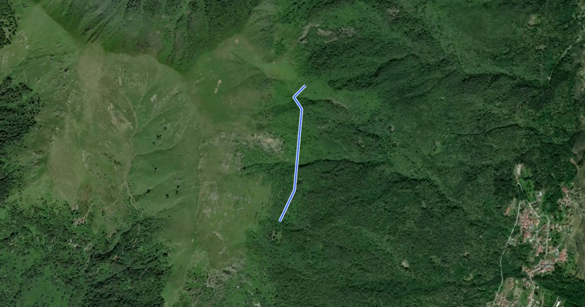 Маршрут T06b - Alpe Pianelle - Alpe Colla на спутниковом снимке