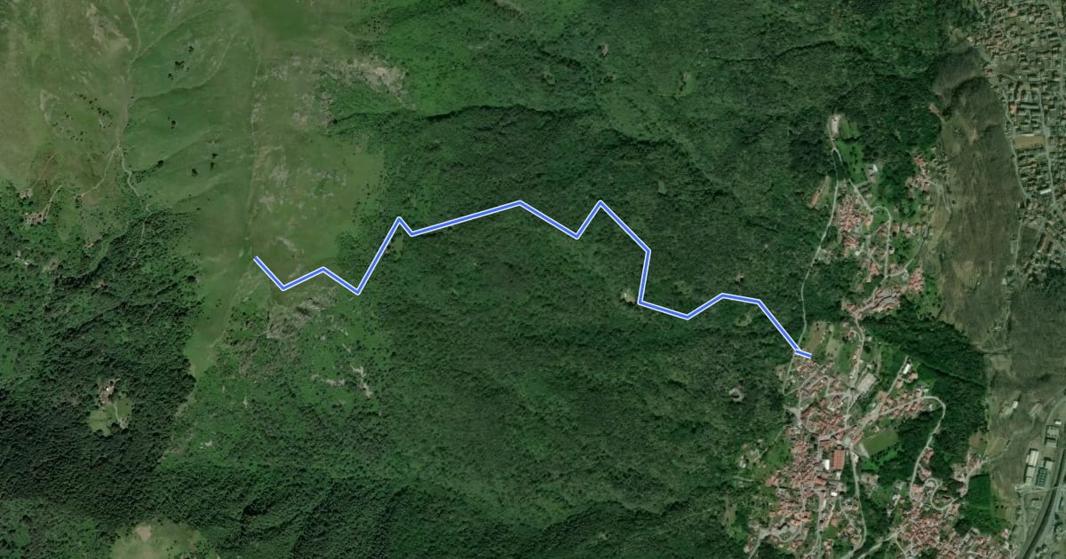 Маршрут T08 - Casale Corte Cerro - Bivio Z02 на спутниковом снимке