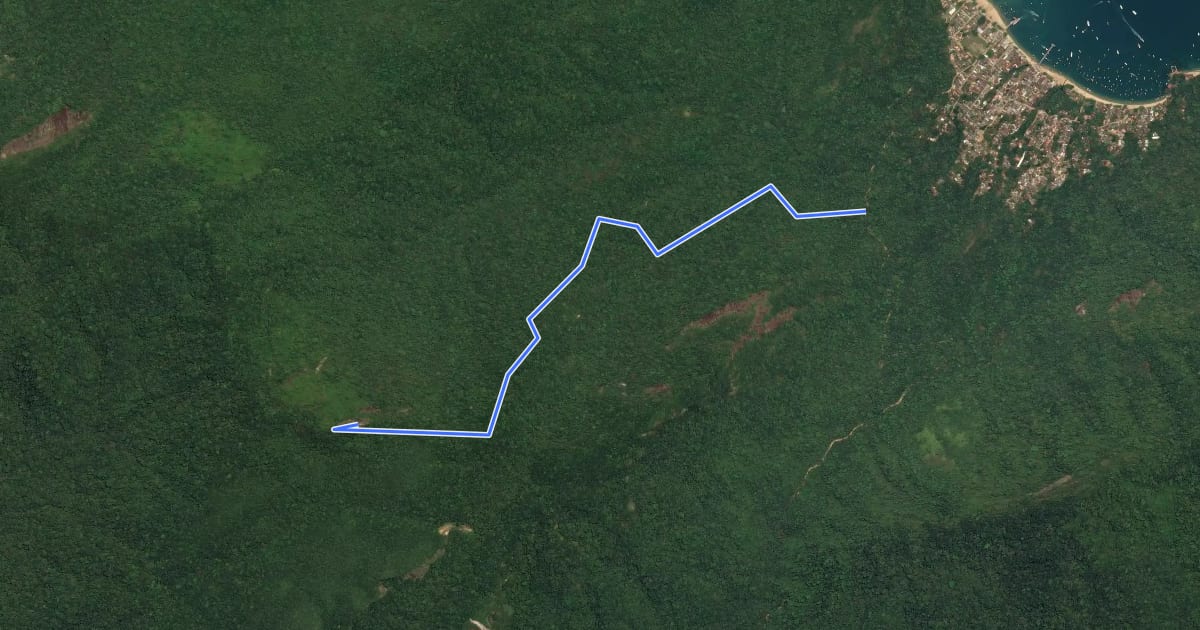 Маршрут T13: Pico do Papagaio на спутниковом снимке