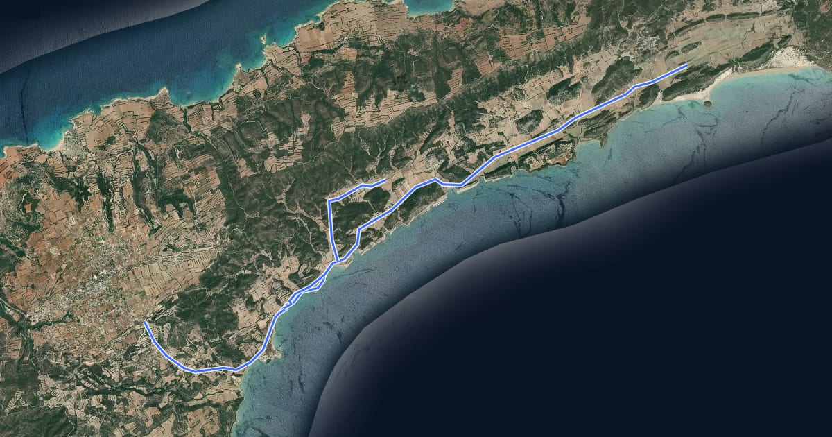 Маршрут T136 на спутниковом снимке