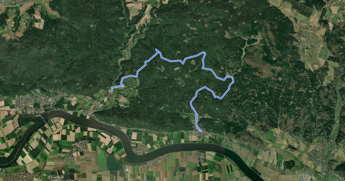 Маршрут T5 Hammermühle-Adersbachtal-Kittenrain-Bach на спутниковом снимке