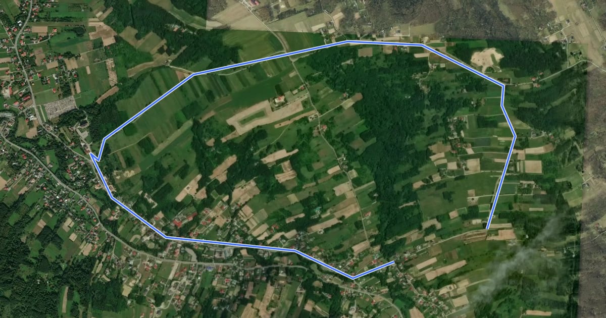 Маршрут Żółta Trasa Rowerowa Lubenia на спутниковом снимке