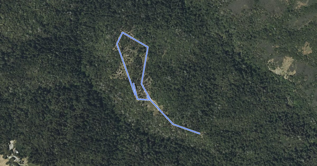 Маршрут Table Mountain Fire Road на спутниковом снимке