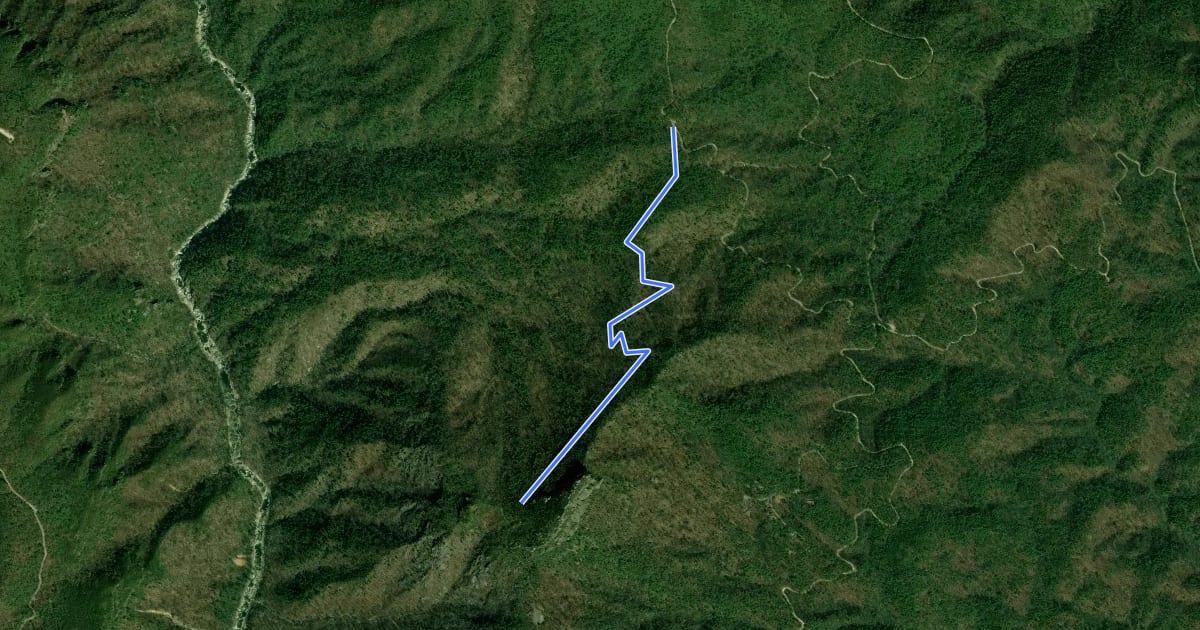 Маршрут Table Rock Gap Trail на спутниковом снимке