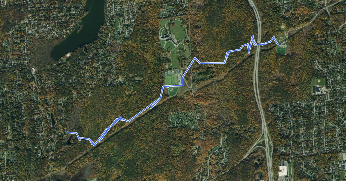 Маршрут Taconic Bridge Trail на спутниковом снимке