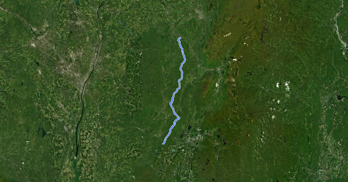 Маршрут Taconic Crest Trail на спутниковом снимке