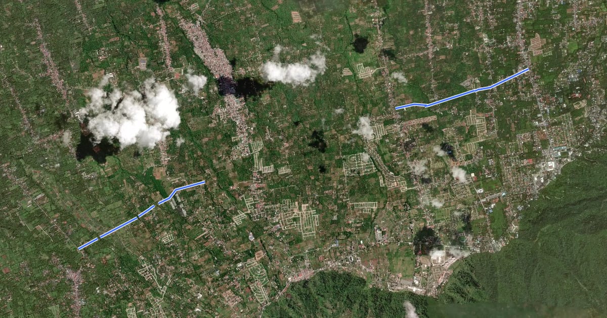 Маршрут Tagaytay Bypass Bicycle Route (eastbound) на спутниковом снимке