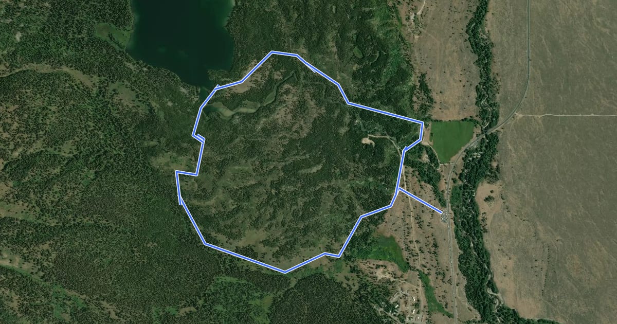 Маршрут Taggart Lake Trail на спутниковом снимке