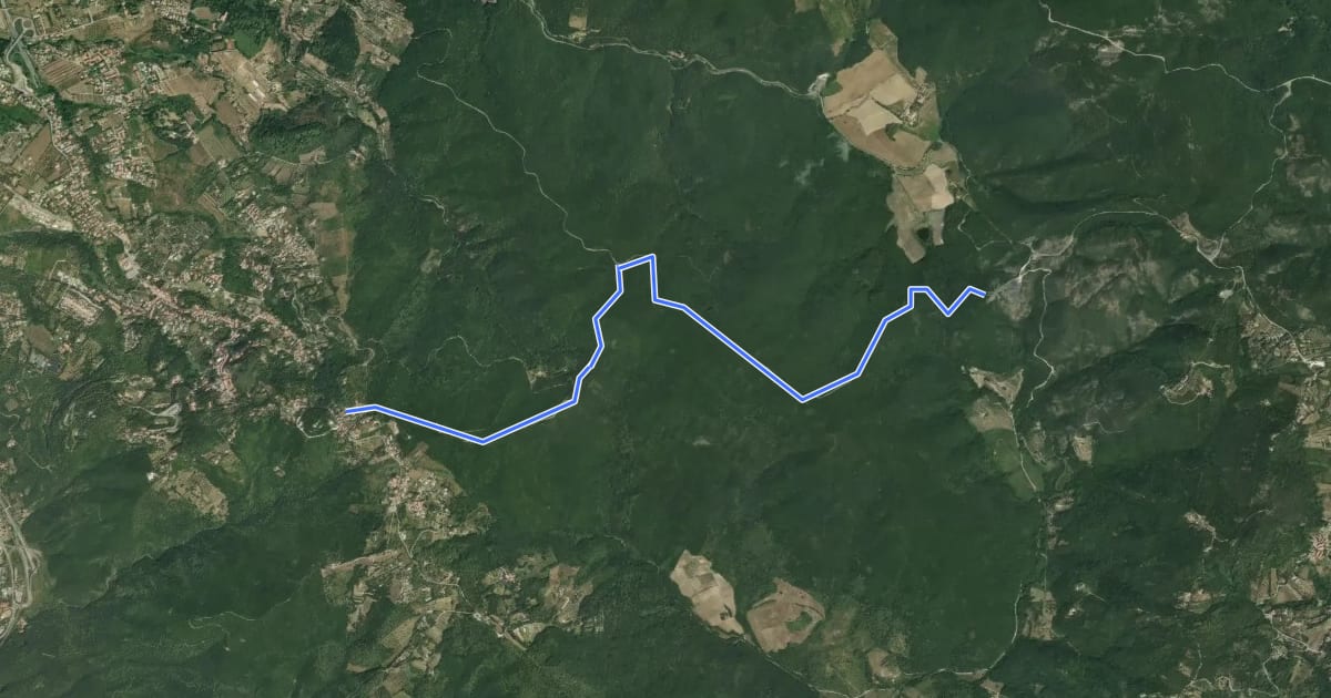 Маршрут Tagliafuoco на спутниковом снимке