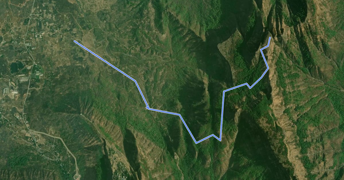 Маршрут Tahuli Peak на спутниковом снимке