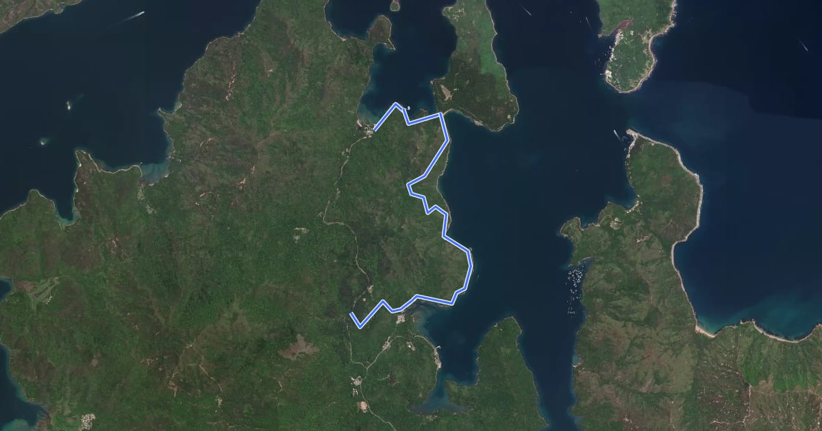 Маршрут 大灘郊遊徑 Tai Tan Country Trail на спутниковом снимке