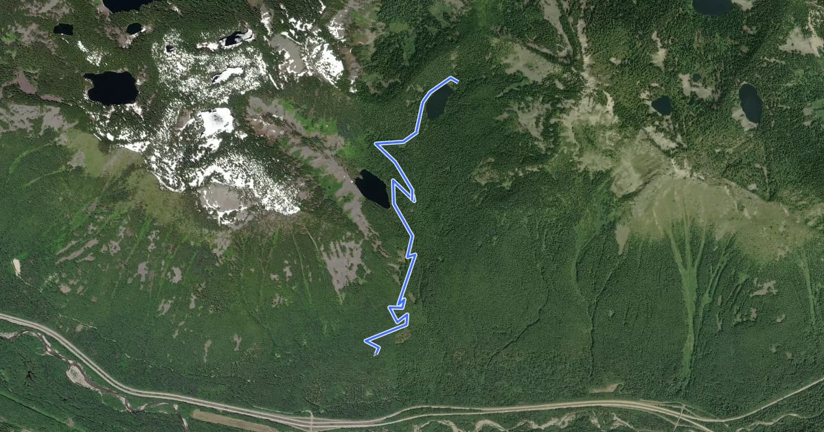 Маршрут Talapus Lake Trail на спутниковом снимке