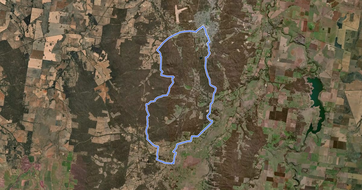 Маршрут Talbot Heritage Trail на спутниковом снимке