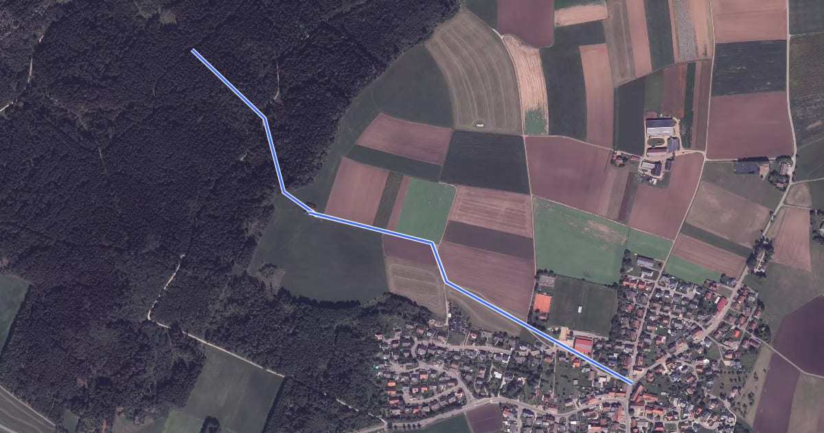 Маршрут Talgraben - Hochemmingen на спутниковом снимке