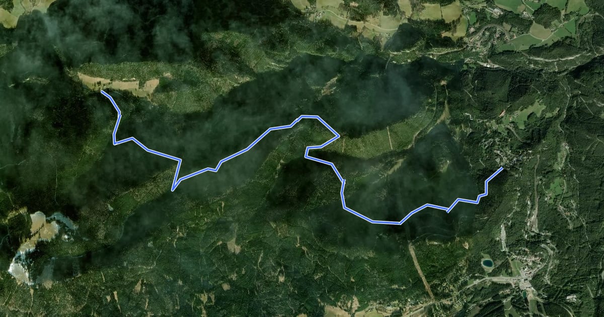 Маршрут Talhof - Semmering на спутниковом снимке