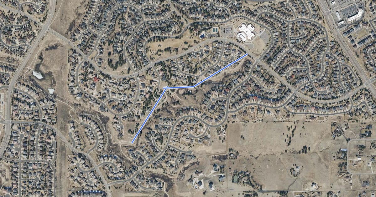 Маршрут Tallyn's Gulch Trail на спутниковом снимке