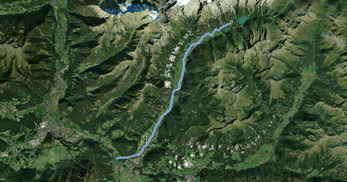 Маршрут Talradweg Antholzertal на спутниковом снимке