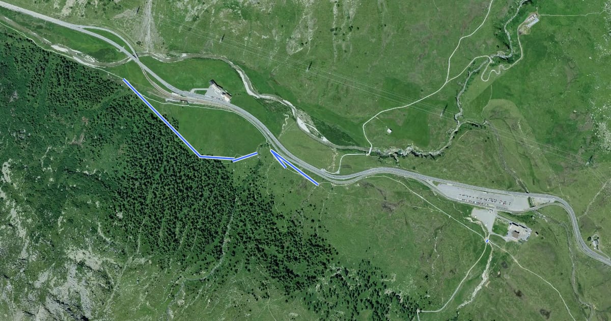 Маршрут Talstation Diavolezza-Bernina Suot на спутниковом снимке