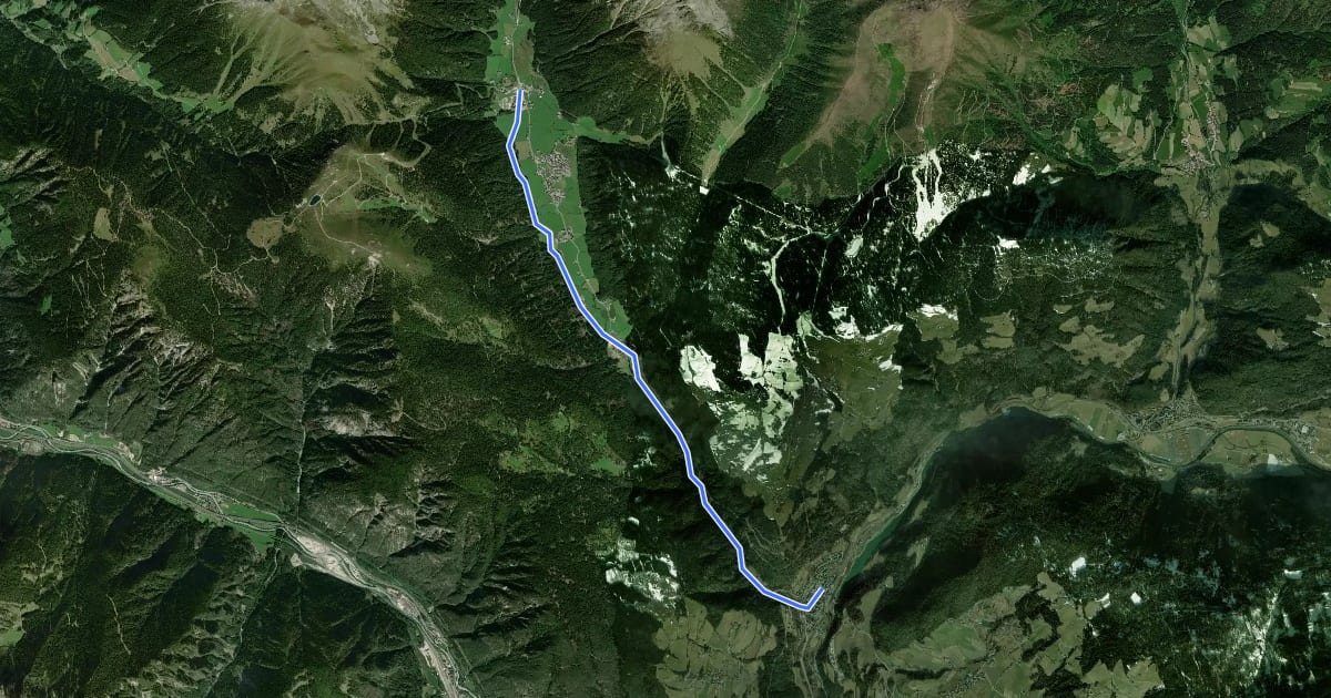 Маршрут Talweg на спутниковом снимке