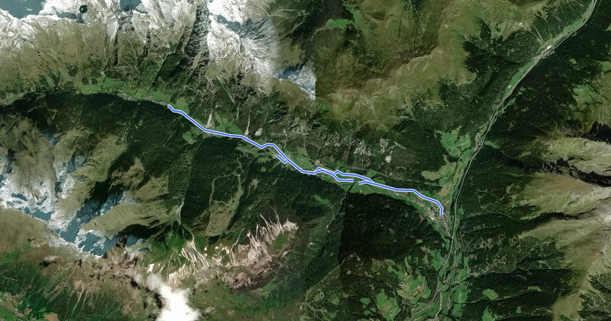 Маршрут Talweg на спутниковом снимке