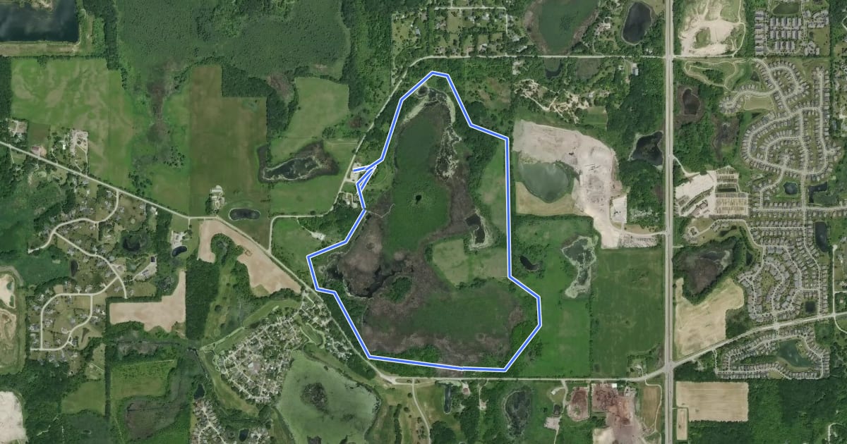 Маршрут Tamarack View Trail на спутниковом снимке