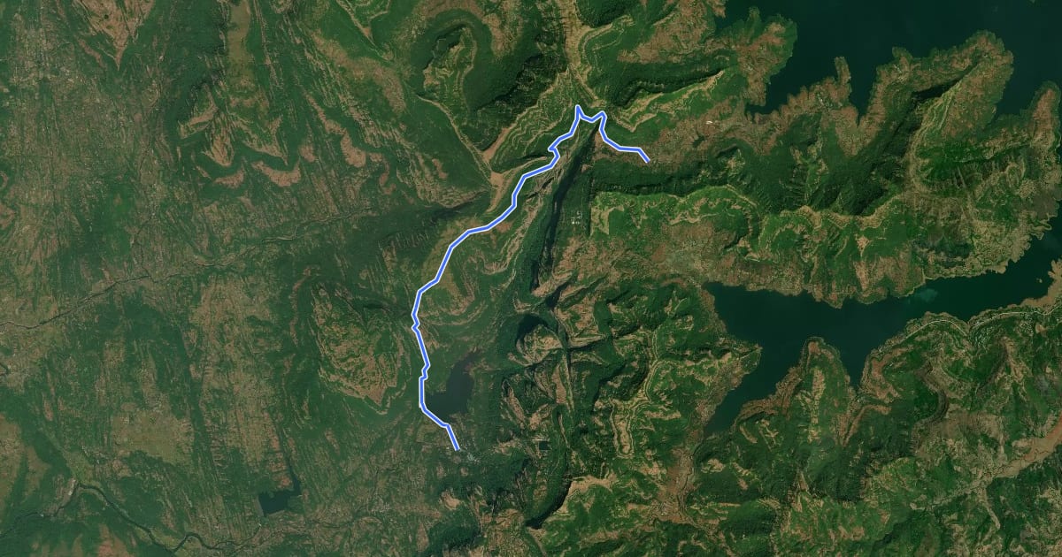 Маршрут Tamhini Valley 2 на спутниковом снимке