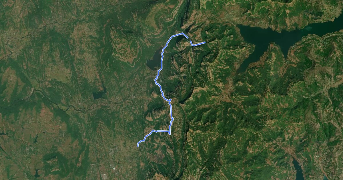 Маршрут Tamhini Valley 3 на спутниковом снимке