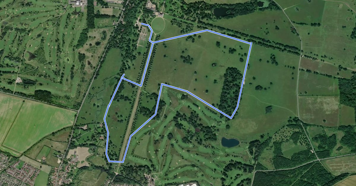 Маршрут Tamper and Walk Trail, Belton House на спутниковом снимке