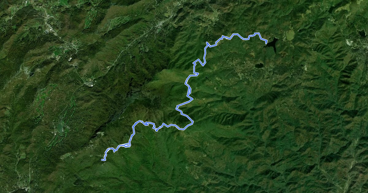 Маршрут Tanawha Trail на спутниковом снимке