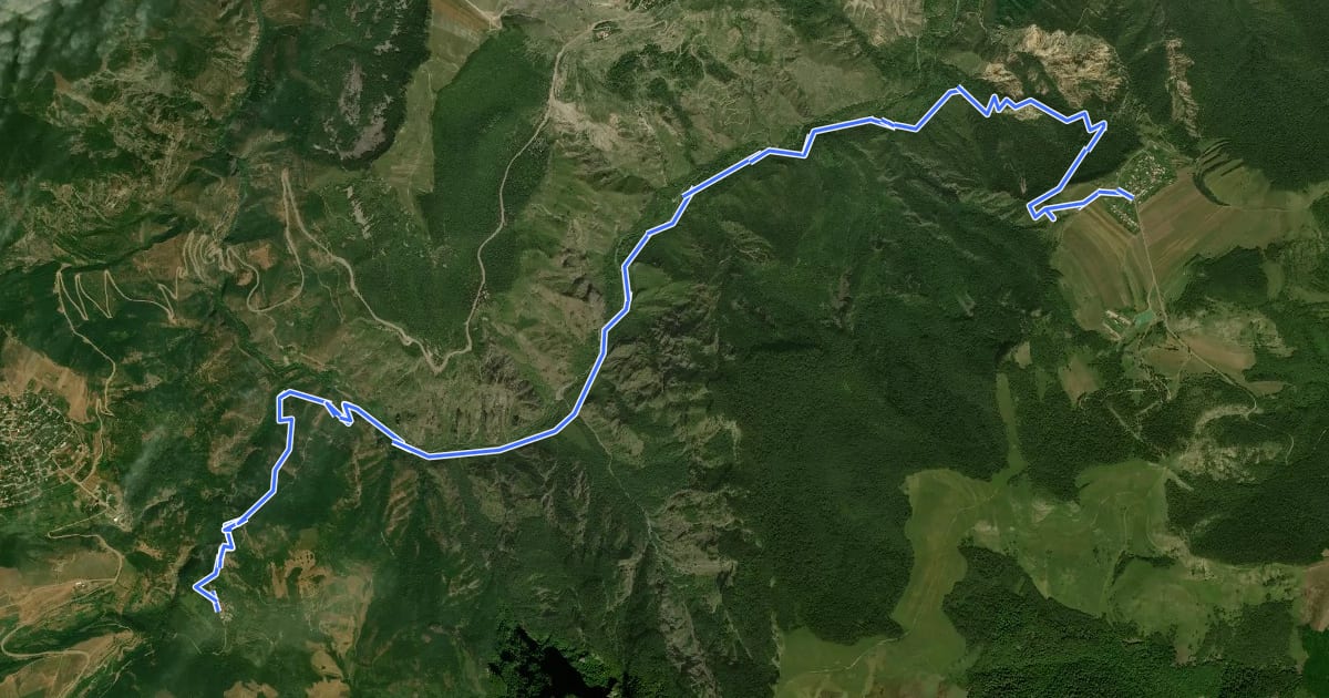Маршрут Tandzatap – Bardzravan via the Vorotan Canyon на спутниковом снимке