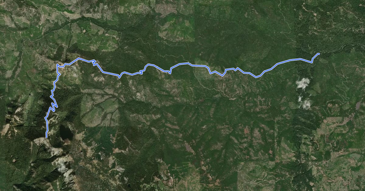 Маршрут Taneum Ridge Trail на спутниковом снимке