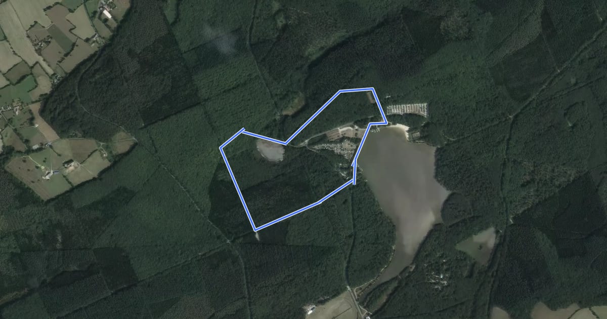 Маршрут Étang du Moulin des Defays на спутниковом снимке