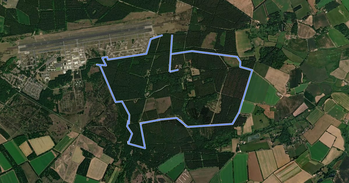 Маршрут Tang Trail на спутниковом снимке
