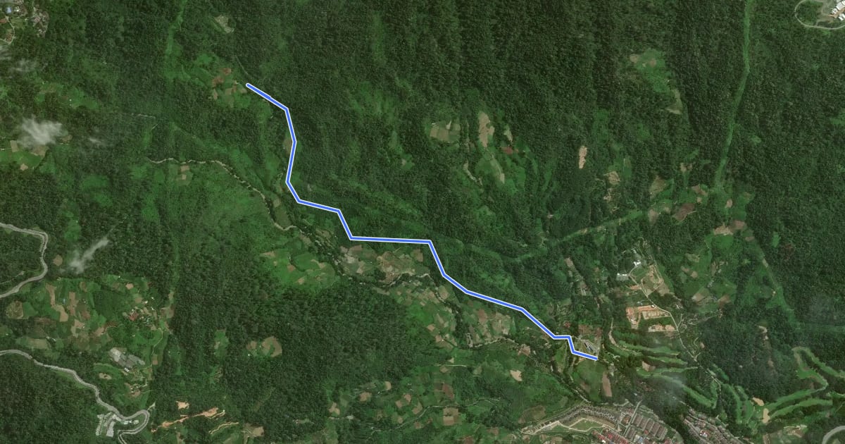 Маршрут Tanglir Falls Hiking Trail на спутниковом снимке