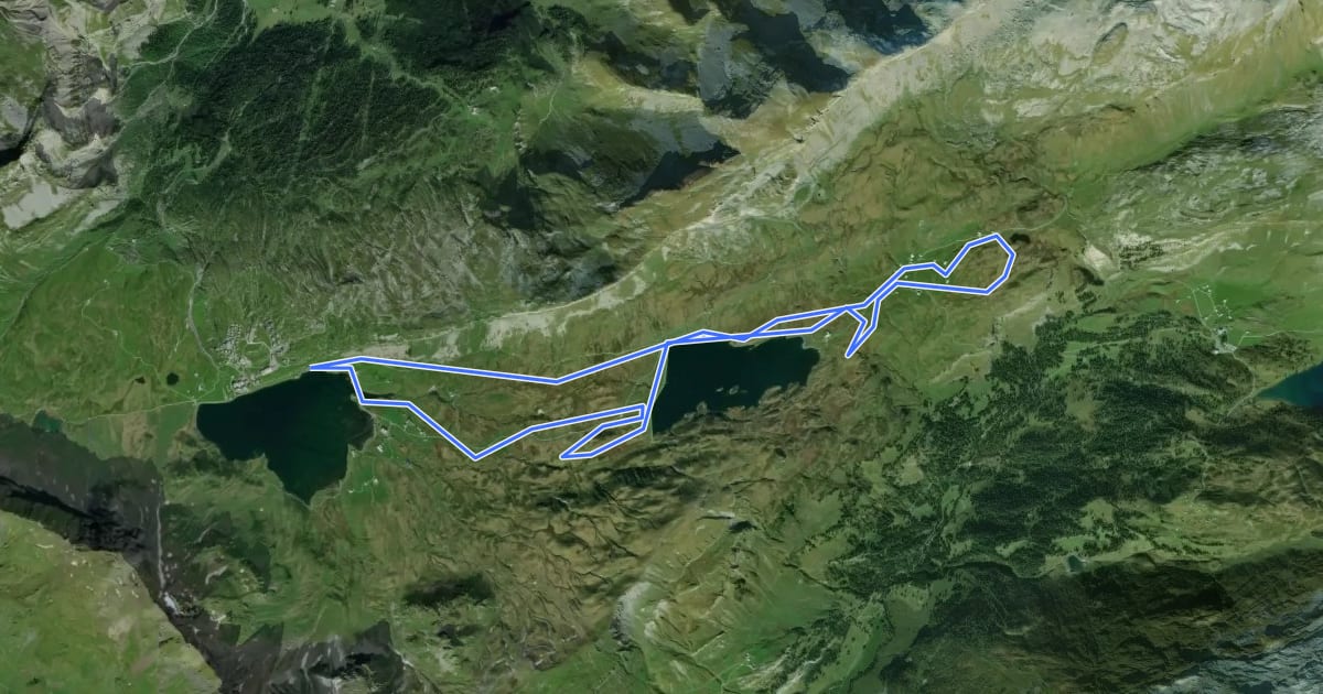 Маршрут Tannalp-Loipe на спутниковом снимке