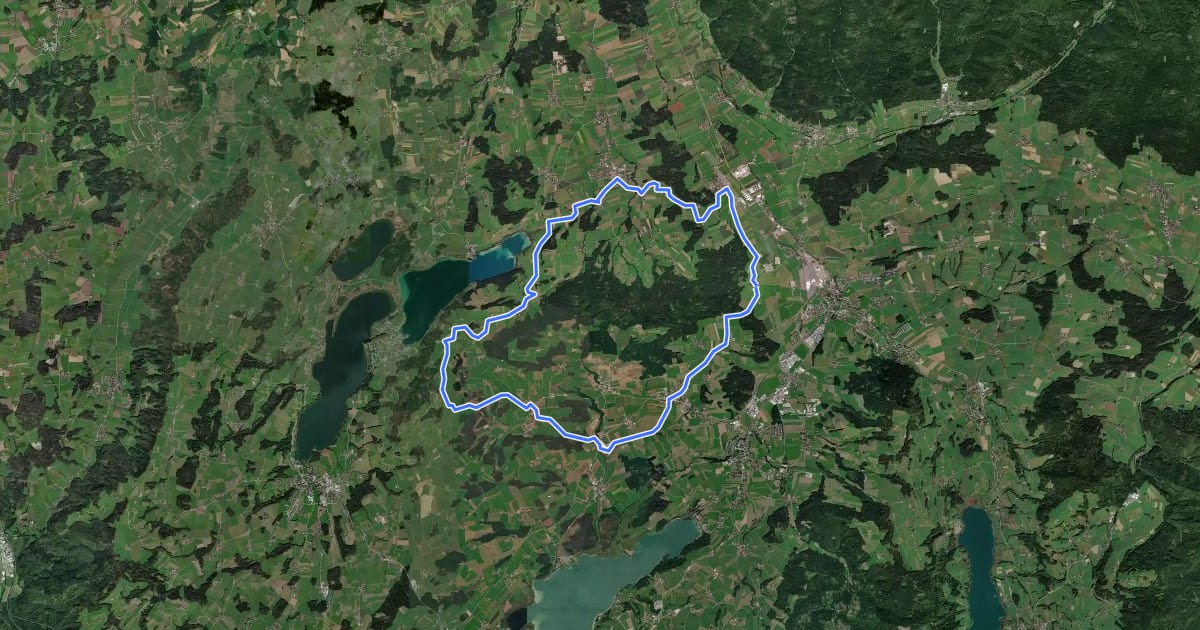 Маршрут Tannberg Rundweg на спутниковом снимке