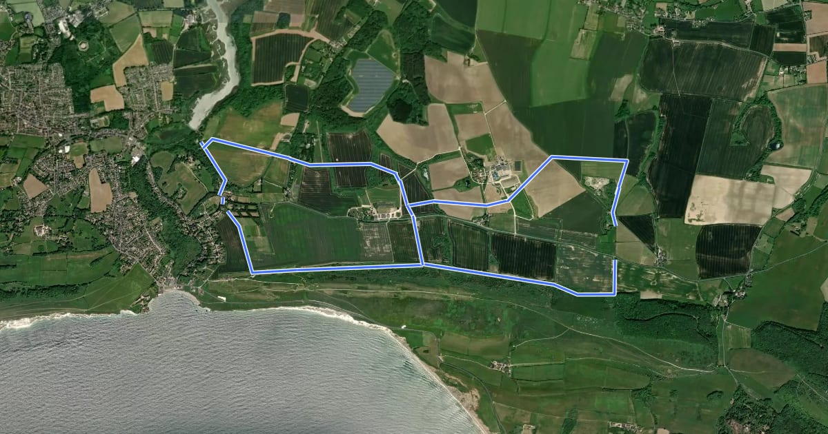 Маршрут Tapnell Trail на спутниковом снимке