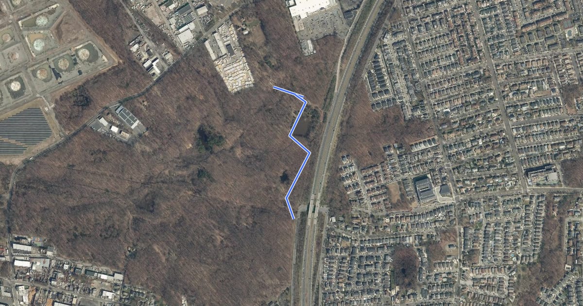 Маршрут Tappans Trail на спутниковом снимке