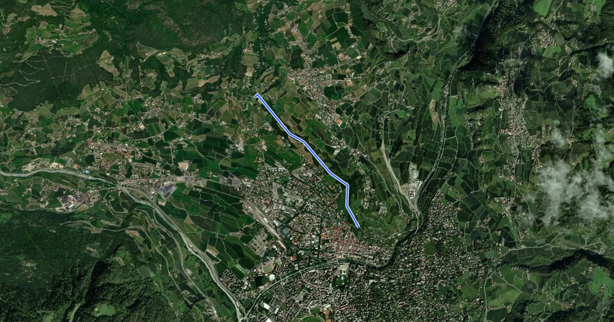 Маршрут Tappeinerweg - Passeggiata Tappeiner на спутниковом снимке