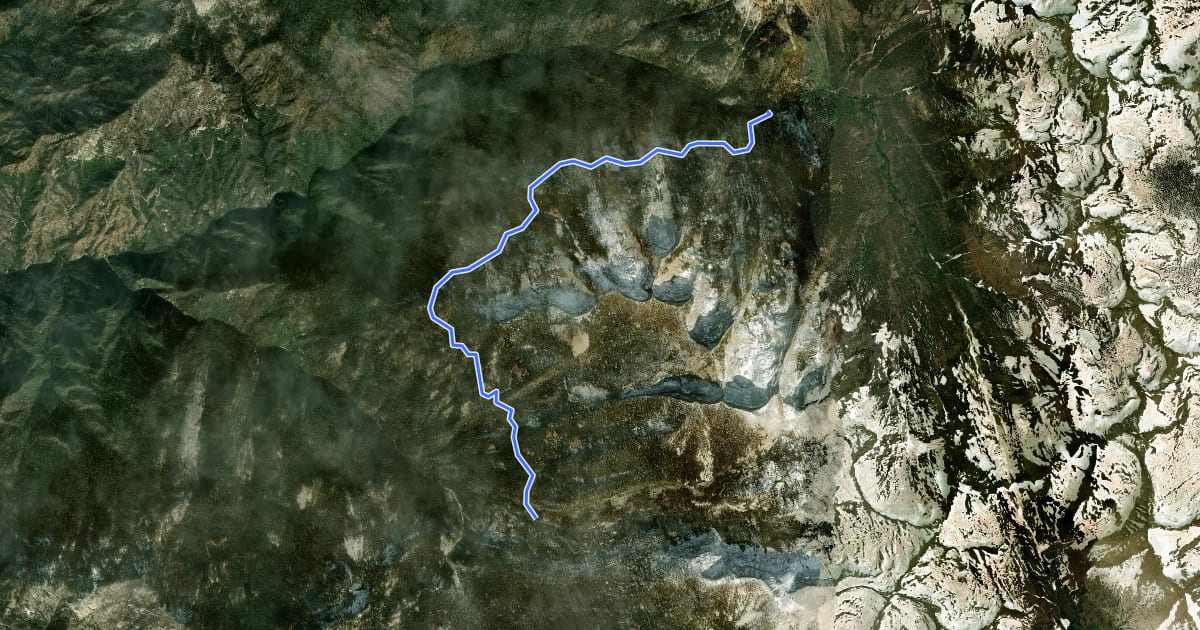 Маршрут Tar Gap Trail на спутниковом снимке