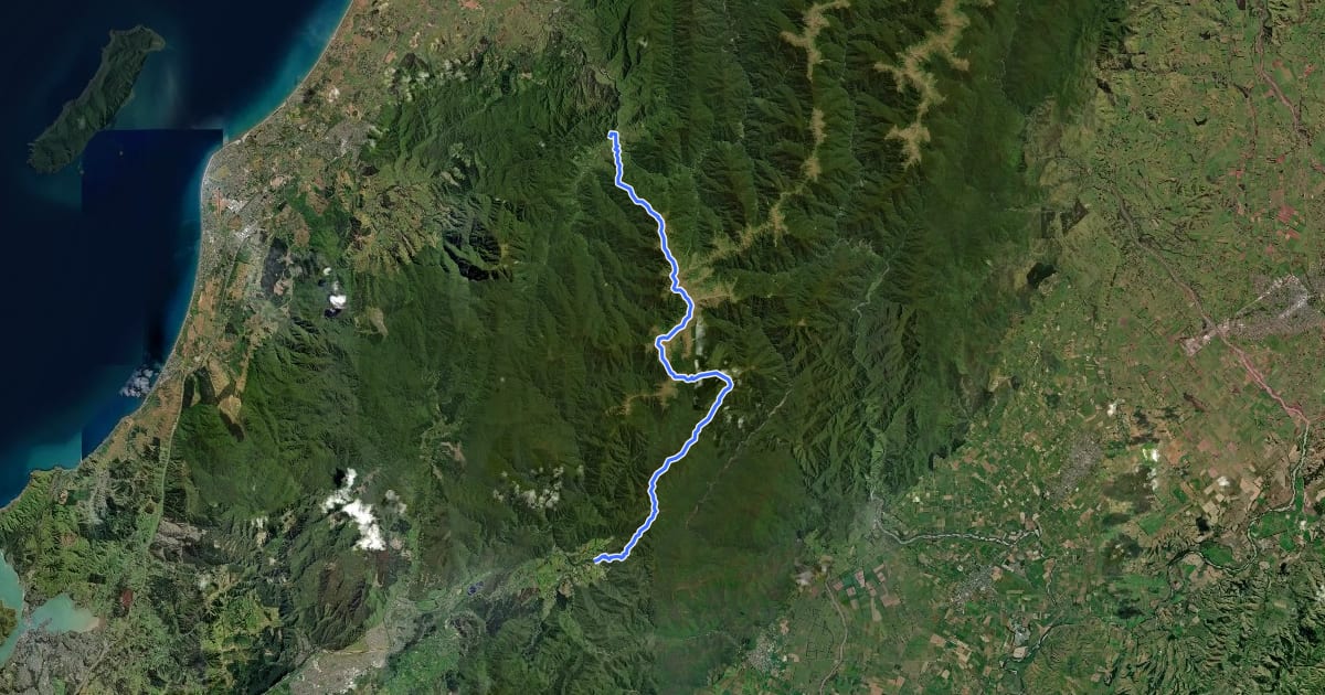 Маршрут TAR - southern crossing на спутниковом снимке