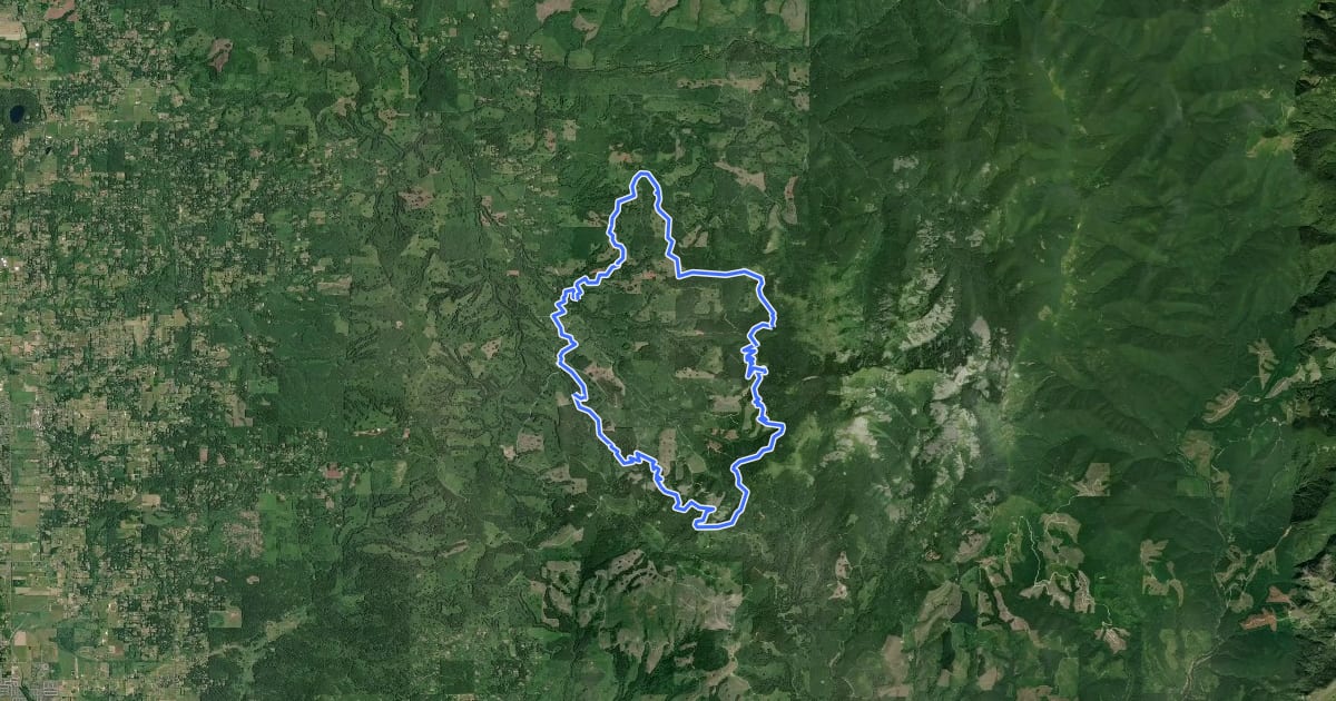 Маршрут Tarbell Trail на спутниковом снимке
