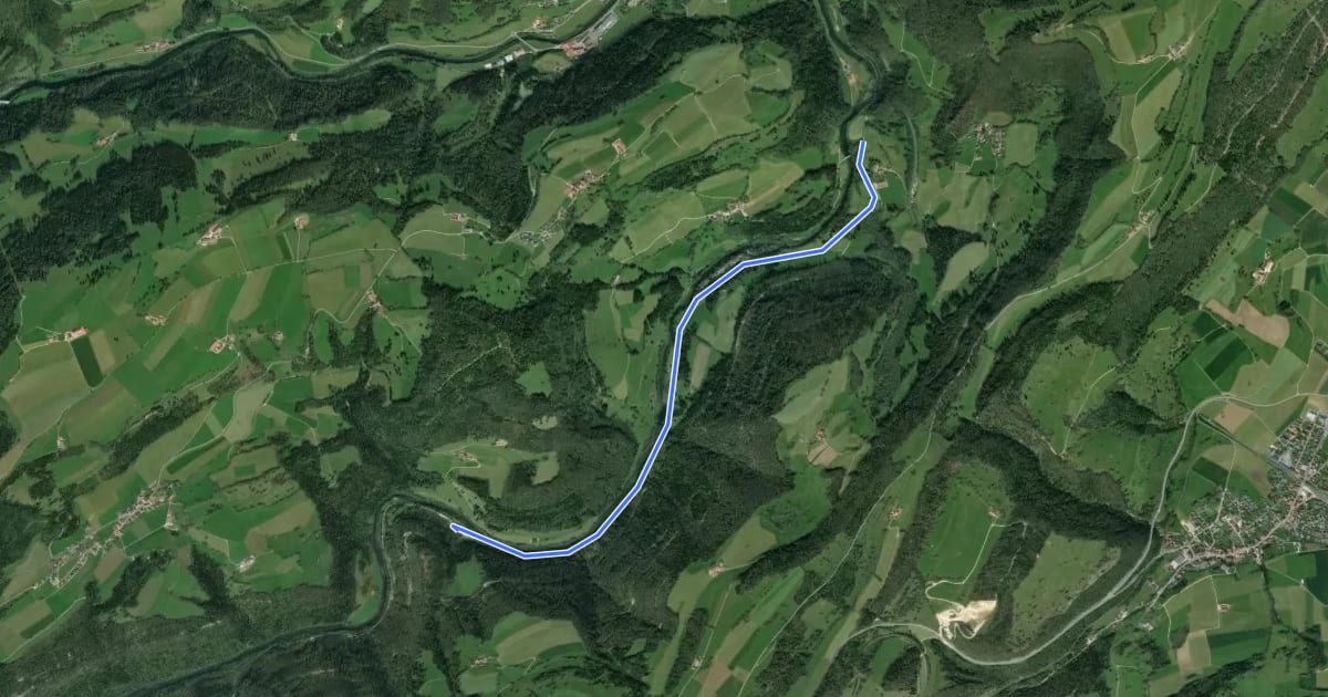 Маршрут Tariche - Pont de Ravines на спутниковом снимке